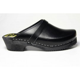 Sabots suédois unisexes cuir noir L ORIGINAL du 36 au 45 - Sabots artisanaux suédois unisexes - Photo 1 2