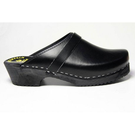 Sabots suédois unisexes cuir noir L ORIGINAL du 36 au 45 - Sabots artisanaux suédois unisexes - Photo 2