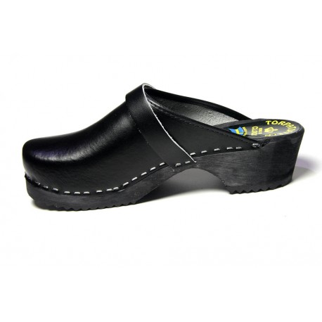 Sabots suédois unisexes cuir noir L ORIGINAL du 36 au 45 - Sabots artisanaux suédois unisexes - Photo 3