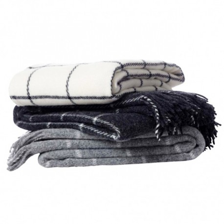 Ultima Thulé VINGA BLANC PLAID LAINE AGNEAU KLIPPAN YLLEFABRIK