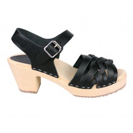 Ultima Thulé SWEDISH "BELT SANDALS" BLACK LEATHER