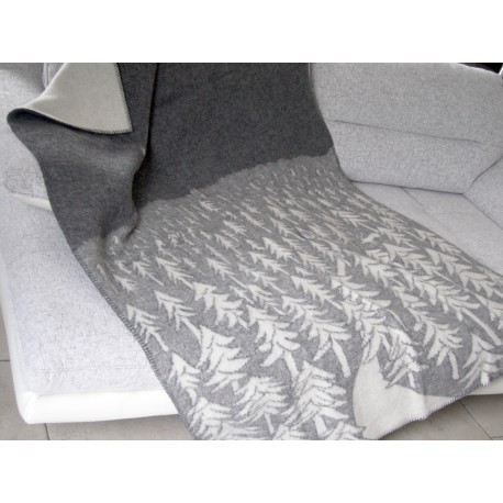 FORÊT PLAID ÉPAIS GRIS LAINE KLIPPAN YLLEFABRIK