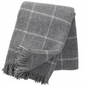 Ultima Thulé VINGA LIGHT GREY LAMBS WOOL THROW KLIPPAN YLLEFABRIK