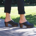 Ultima Thulé SWEDISH CLOGS BLACKLEATHER VARNISHED HIGH HEELS Ultima Thulé SWEDISH CLOGS BLACKLEATHER VARNISHED HIGH HEELS