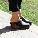 Ultima Thulé SWEDISH CLOGS BLACKLEATHER VARNISHED HIGH HEELS Ultima Thulé SWEDISH CLOGS BLACKLEATHER VARNISHED HIGH HEELS