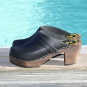 Ultima Thulé SWEDISH CLOGS BLACKLEATHER VARNISHED HIGH HEELS Ultima Thulé SWEDISH CLOGS BLACKLEATHER VARNISHED HIGH HEELS