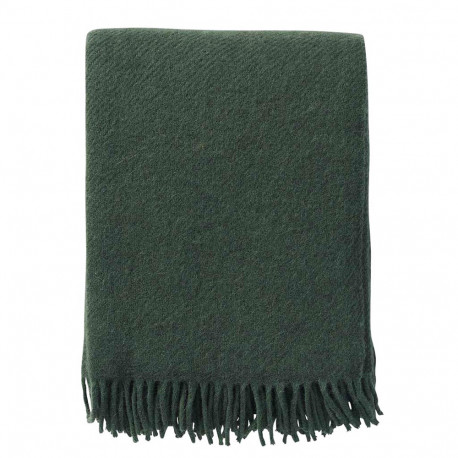 Ultima Thulé GOTLAND BOTTLE GREEN WOOL THROW KLIPPAN YLLEFABRIK