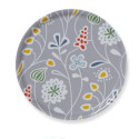 Ultima Thulé ROUND TRAY FLOWER MEADOW grey KLIPPAN BENGT AND LOTTA Ultima Thulé ROUND TRAY FLOWER MEADOW grey KLIPPAN BENGT AND LOTTA