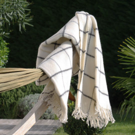 Ultima Thulé VINGA BLANC PLAID LAINE AGNEAU KLIPPAN YLLEFABRIK