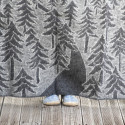 FORÊT PLAID ÉPAIS GRIS LAINE KLIPPAN YLLEFABRIK