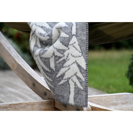 FORÊT PLAID ÉPAIS GRIS LAINE KLIPPAN YLLEFABRIK