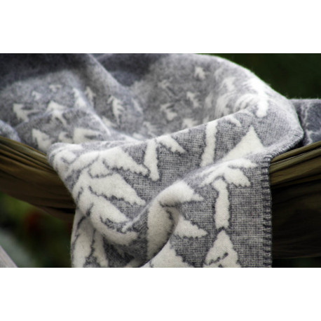 FORÊT PLAID ÉPAIS GRIS LAINE KLIPPAN YLLEFABRIK