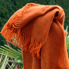 Ultima Thulé GOTLAND ORANGE WOOL THROW KLIPPAN YLLEFABRIK