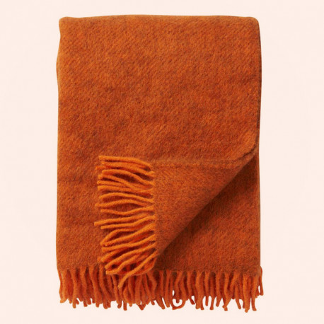 Ultima Thulé GOTLAND ORANGE WOOL THROW KLIPPAN YLLEFABRIK