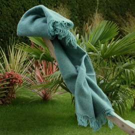 GOTLAND TURQUOISE WOOL THROW KLIPPAN YLLEFABRIK 2