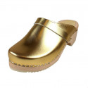 Ultima Thulé SWEDISH CLOGS GENUINE, GOLD LEATHER