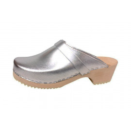 Ultima Thulé SWEDISH CLOGS GENUINE, SILVER LEATHER 2