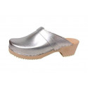 Ultima Thulé SWEDISH CLOGS GENUINE, SILVER LEATHER
