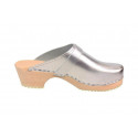 Ultima Thulé SWEDISH CLOGS GENUINE, SILVER LEATHER