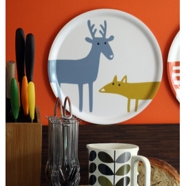 Ultima Thulé ROUND TRAY ELK and FOX KLIPPAN BENGT AND LOTTA