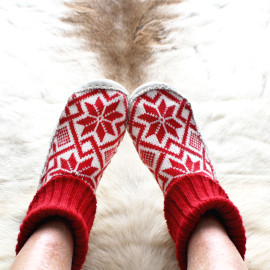 Ultima Thulé CHAUSSONS DE CHALET 'ROUGE" DU 36 AU 46