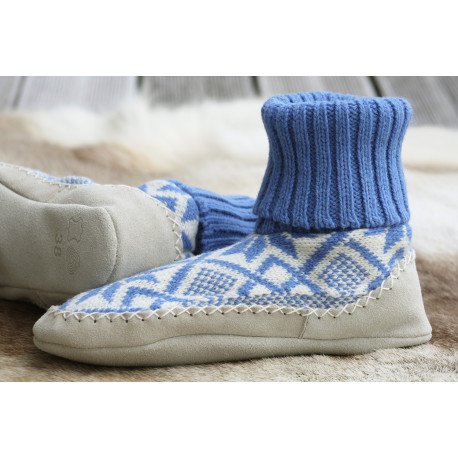 CHAUSSONS DE CHALET BLEUS