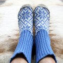 CHAUSSONS DE CHALET BLEUS CHAUSSONS DE CHALET BLEUS