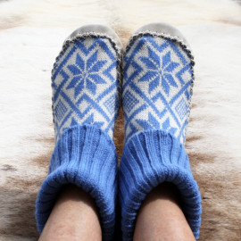CHAUSSONS DE CHALET BLEUS 2
