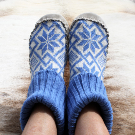 CHAUSSONS DE CHALET BLEUS