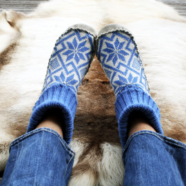 CHAUSSONS DE CHALET BLEUS