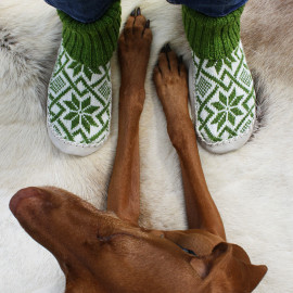 CHAUSSONS DE CHALET VERTS 2