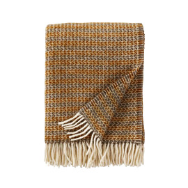 CURVE CREME CARAMEL PLAID LAINE AGNEAU KLIPPAN YLLEFABRIK