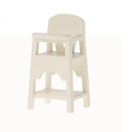 CHAISE HAUTE MINIATURE (BLANCHE) POUR BEBE SOURIS ET MY RABBIT MAILEG - Jouets Maileg - Photo 1 2