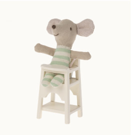 CHAISE HAUTE MINIATURE (BLANCHE) POUR BEBE SOURIS ET MY RABBIT MAILEG - Jouets Maileg - Photo 1