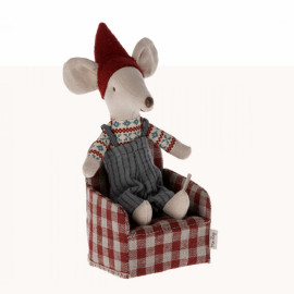 ARMCHAIR MINIATURE RED FOR MICE MAILEG