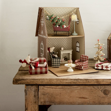 ARMCHAIR MINIATURE RED FOR MICE MAILEG