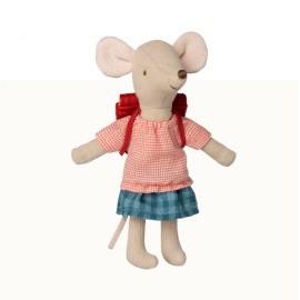 TRICYCLE MOUSE BIG SISTER with bag MAILEG