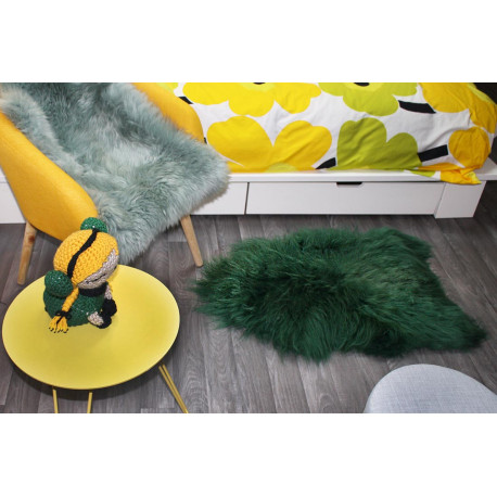 PEAU DE MOUTON ISLANDAIS VERT FORET PREMIUM