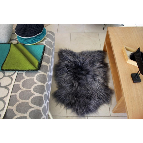 PEAU DE MOUTON ISLANDAIS GRIS GRAPHITE PREMIUM