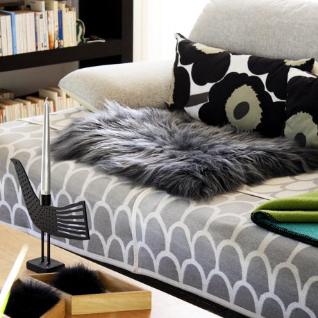 PEAU DE MOUTON ISLANDAIS GRIS GRAPHITE PREMIUM