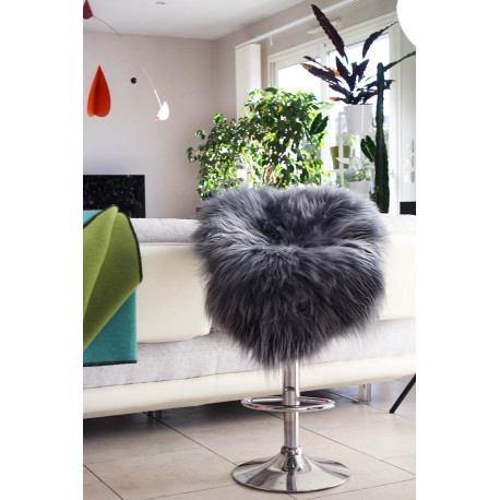 PEAU DE MOUTON ISLANDAIS GRIS GRAPHITE PREMIUM