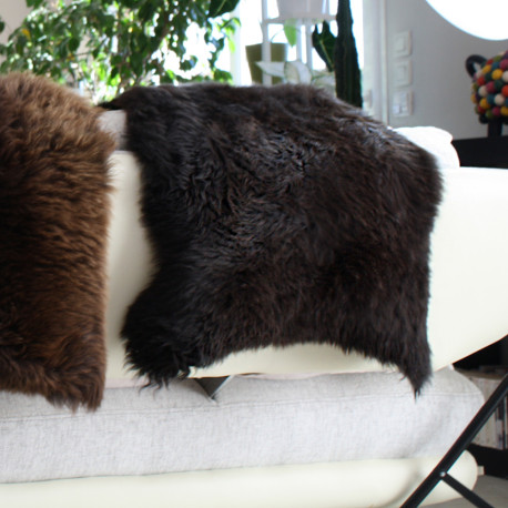 PEAU DE MOUTON NATURELLE MARRON PREMIUM