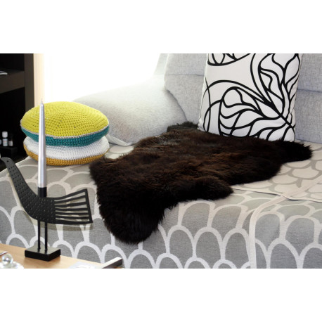 PEAU DE MOUTON NATURELLE MARRON PREMIUM