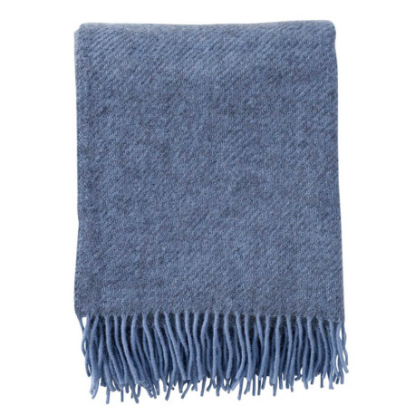 GOTLAND BLEU INFINI PLAID LAINE KLIPPAN YLLEFABRIK