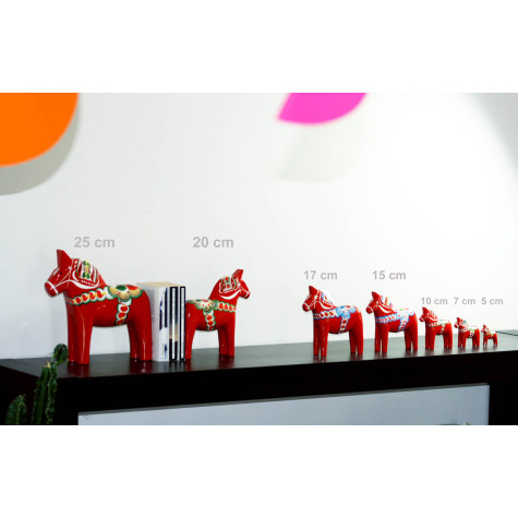 CHEVAL DE DALECARLIE ROUGE 17 CM