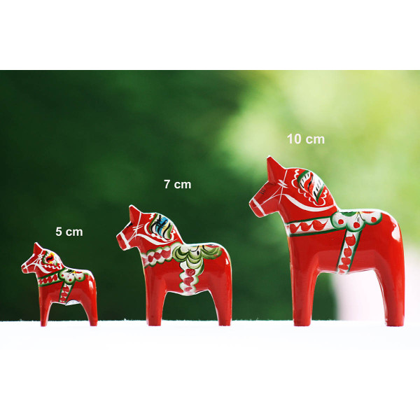 CHEVAL DE DALECARLIE ROUGE 10 CM Fait en Suède
