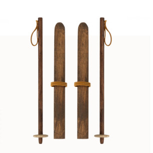 SKIS ET BATONS MAMAN ET PAPA SOURIS MAILEG