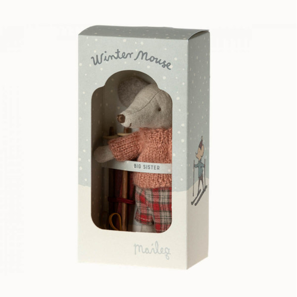 GRANDE SOEUR SOURIS HIVER AU SKI MAILEG