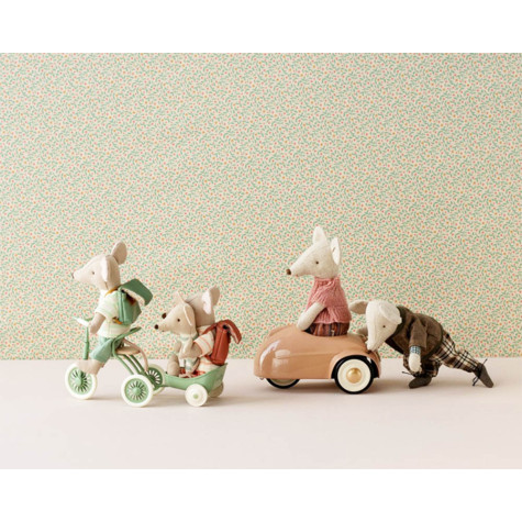 TRICYCLE AVEC PANIER ET ABRI vert POUR SOURIS MAILEG TRICYCLE AVEC PANIER ET ABRI vert POUR SOURIS MAILEG