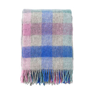 GOTLAND MULTI PASTEL WOOL THROW KLIPPAN YLLEFABRIK - Plaids - image 1 2